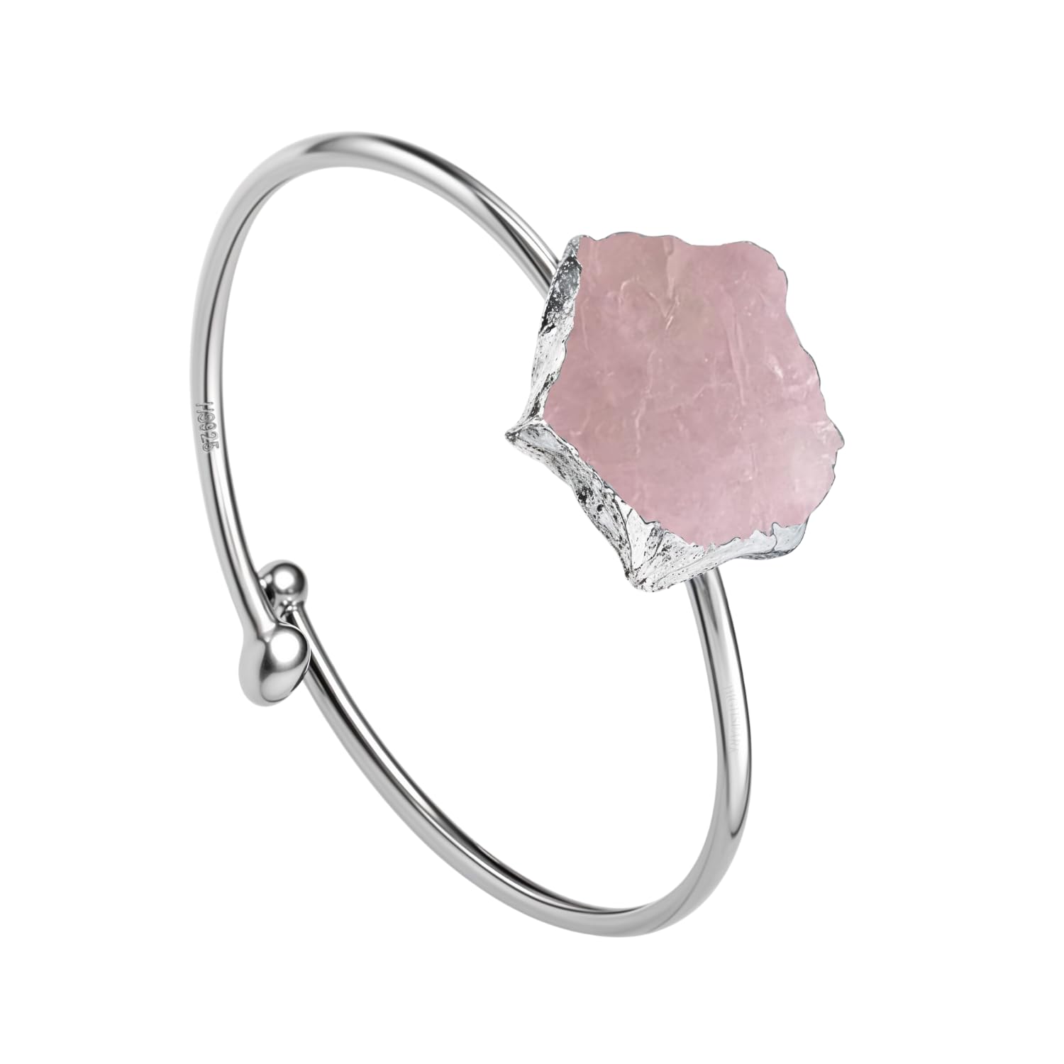 HighSpark 925 Silver Natural Raw Gemstone Rough Cut Adjustable Ring | 92.5 Sterling Silver & Stunning Shine | Lovely Gift for Women - Rose Quartz (B0DDL8N4FV) Amazon Price History, Amazon Price Tracker