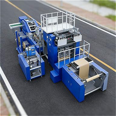 Paper Bag Making Machine, Industrial Flat Bottom Production System, Advanced Tension Control Technology, for Large-Scale Converting Plants