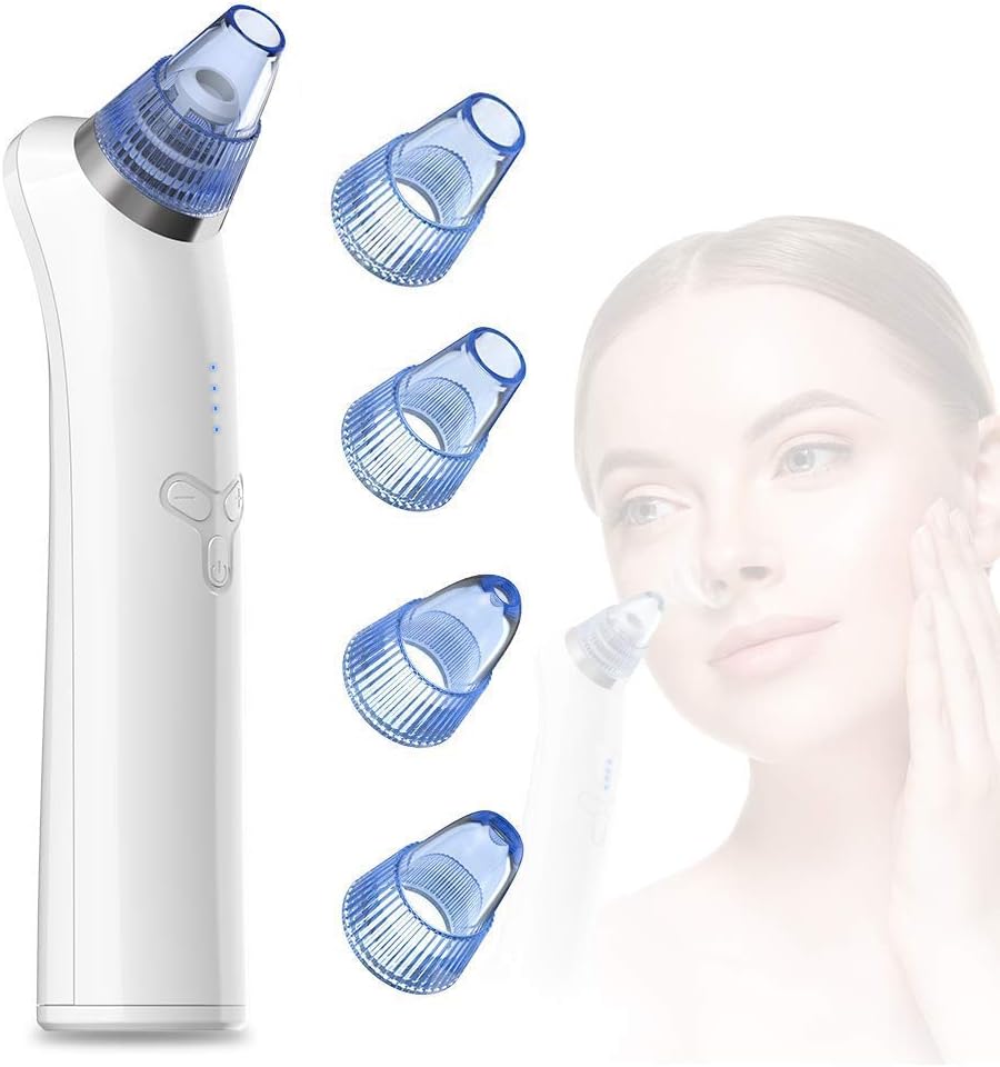 Blackhead Remover Vacuum Pore Cleaner Electronic Acne Cleanser Comedone Extraction Kit COOFO USB Rechargeable with 4 Replaceable Suction Probes