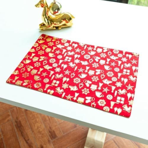 Sets de table antidérapants et lavables motif flocons de Noël - 2
