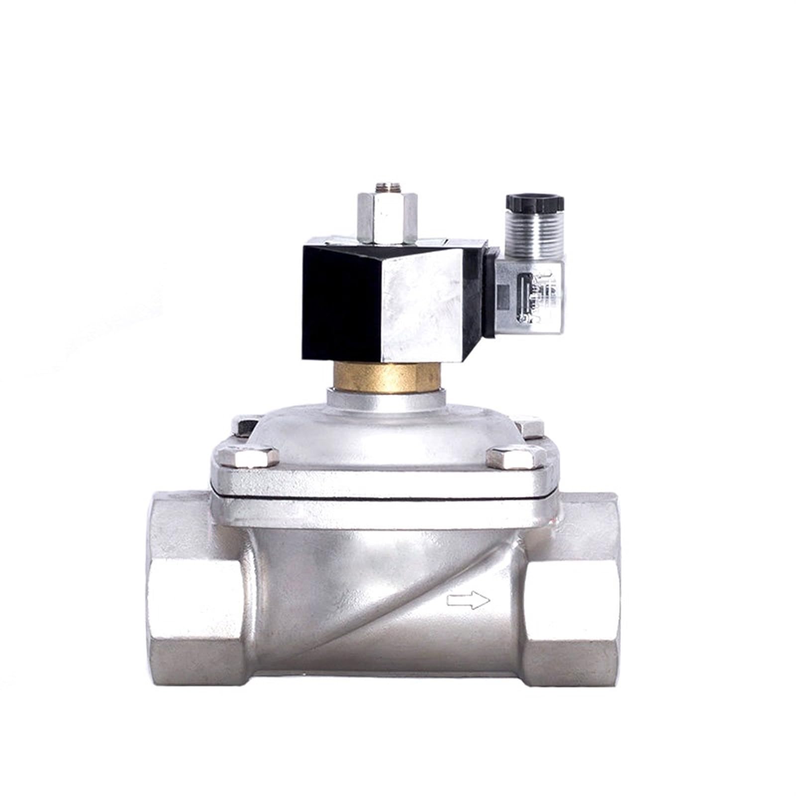 MXXDMOPD 2" Normally Open Stainless Steel Solenoid Valve IP65 Pipe Control Switch DN50 Electric Water AC/DC 220V 24V 12V(BSP-240VAC)