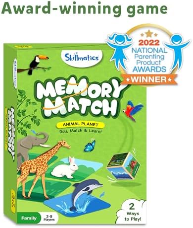 Skillmatics Board Game - Memory Match Animals, Fun & Fast Memory Game for Kids, Preschoolers, Toddlers, Gifts for Boys & Girls Ages 3, 4, 5, 6, 7 7 51eT5G8QT2L. AC