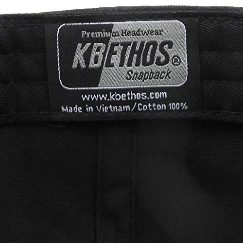 Image of KBETHOS Classic Snapback Hat Blank Cap Underbrim Cotton Wool Blend Flat Visor Adjustable Unisex