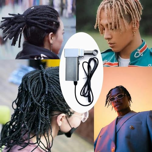 Máquina eléctrica de rastas portátil con 6 cabezales intercambiables 8