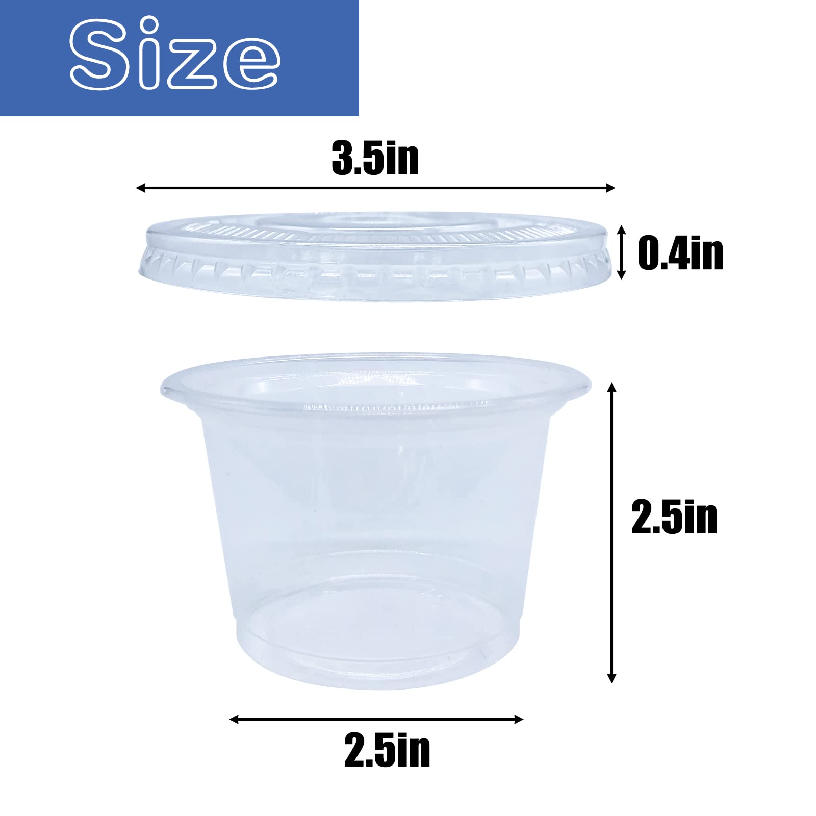 Qinsihwn Paquete de 50 vasos de plástico desechables de 8 onzas con tapas, vasos de postre transparentes con tapas para bebidas, yogur, parfaits, sopas, aperitivos, ensalada, frutas