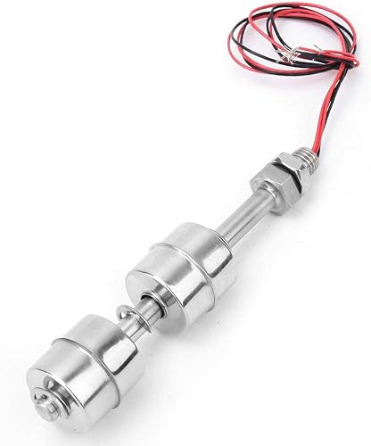 Float Switch Water Level Sensor, Stainless Steel Double Ball Fish Tank Liquid Float Switch Water Level Controller for Water Tank, Pool, Sink, Fish Tank, etc(4 Size)(100mm)