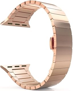 Correa de reloj Banda de acero inoxidable reloj pulsera de 44mm 40mm pulsera de cierre de mariposa de metal banda de reloj de acero