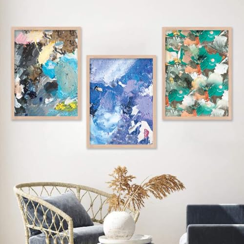 Image of kotart Painting for Wall Decoration - Modern Art Wall Decor Framed Painting for Living Room Bedroom - Framed Wall Posters /Paintings with Frame Set of 3-D (Art 8, 19x25 inch)