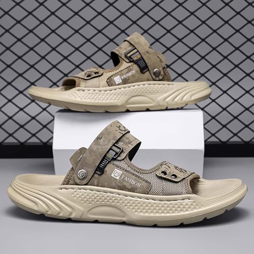 Men's non slip outdoor leisure beach sandals, breathable and comfortable, open toed hiking shoes2