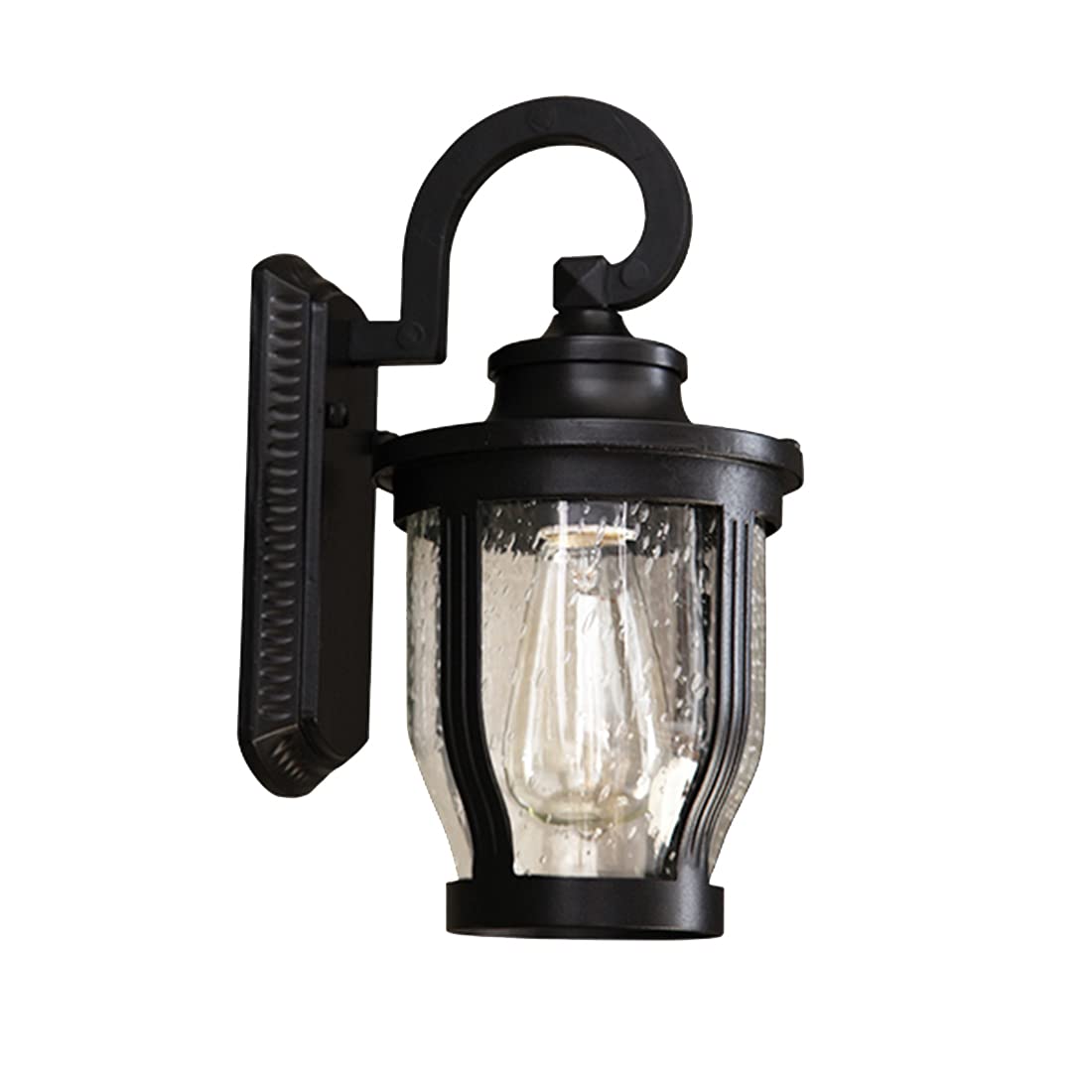 Retro Outdoor Wall Lights Aluminum Outside Wall Lamp Lantern Glass Lampshade IP65 Waterproof Front Door Light for Garden,Patio,Balcony,Carriage,Villa,E27 Base