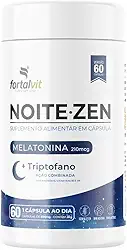 NOITE.ZEN - Melatonina 0,21 mg, L-Triptofano, Magnésio, Vitaminas B3 e B9, 60 cápsulas, 2 Meses de Uso, Fortalvit