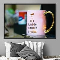 Framed Canvas Wall Art Pressed Quotes 3D Chic Inspirational Multicolor Pop Art Quotes Typography Ultra Whimsical - 16x24 inches