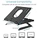 Homder Laptop Stand,Multi-Angle Adjustable Laptop Stand with Heat-Vent, Ergonomic Portable Foldable Laptop Riser for Desk Compatible with MacBook, Air, Pro,Surface Laptop up to 15.6 inches