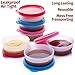 SIGNORA WARE Condiment Containers with Lids- 6 pk. 2.3 oz.Salad Dressing to go Small Food Storage Containers- Sauce Cups Leak proof Reusable Plastic BPA free for Lunch Box Picnic Travel