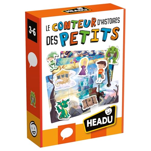 Headu - Le Conteur D'Histoires des Petits - Exerce-Toi À Raconter Et Exprime Tes Émotions ! | Jeu Educatif 3 4 5 6 Ans, Jeux en Boîte pour Enfants, Cadeau Enfants, Cadeau Fille, Cadeau Garçon