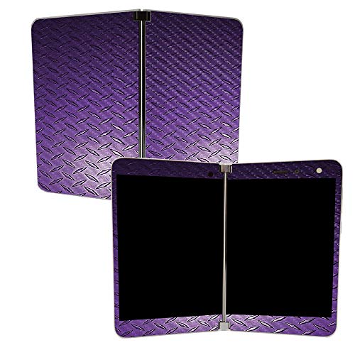 Image of MIGHTY SKINS Carbon Fiber Skin for Microsoft Surface Duo - Purple Diamond Plate | Protective, Durable Textured Carbon Fiber Finish | Easy to Apply | Made in The USA