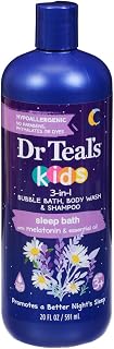 Dr Teals 3-in-1 수면 목욕 - 멜라토닌 및 에센셜 오일 아동용 - 567g 거품 목욕