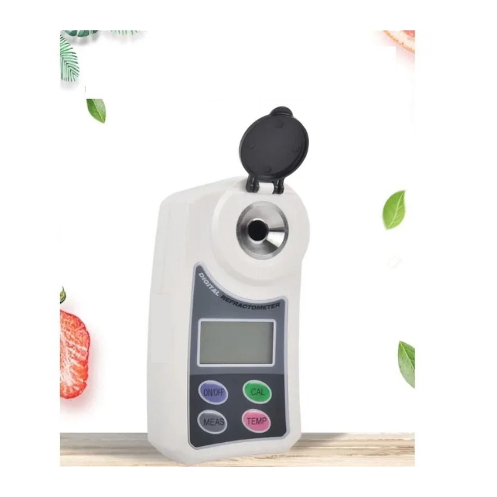 Refractómetro Digital for medir el Contenido de azúcar (0-55%) en Frutas, Alimentos y Cerveza, Equipo analizador