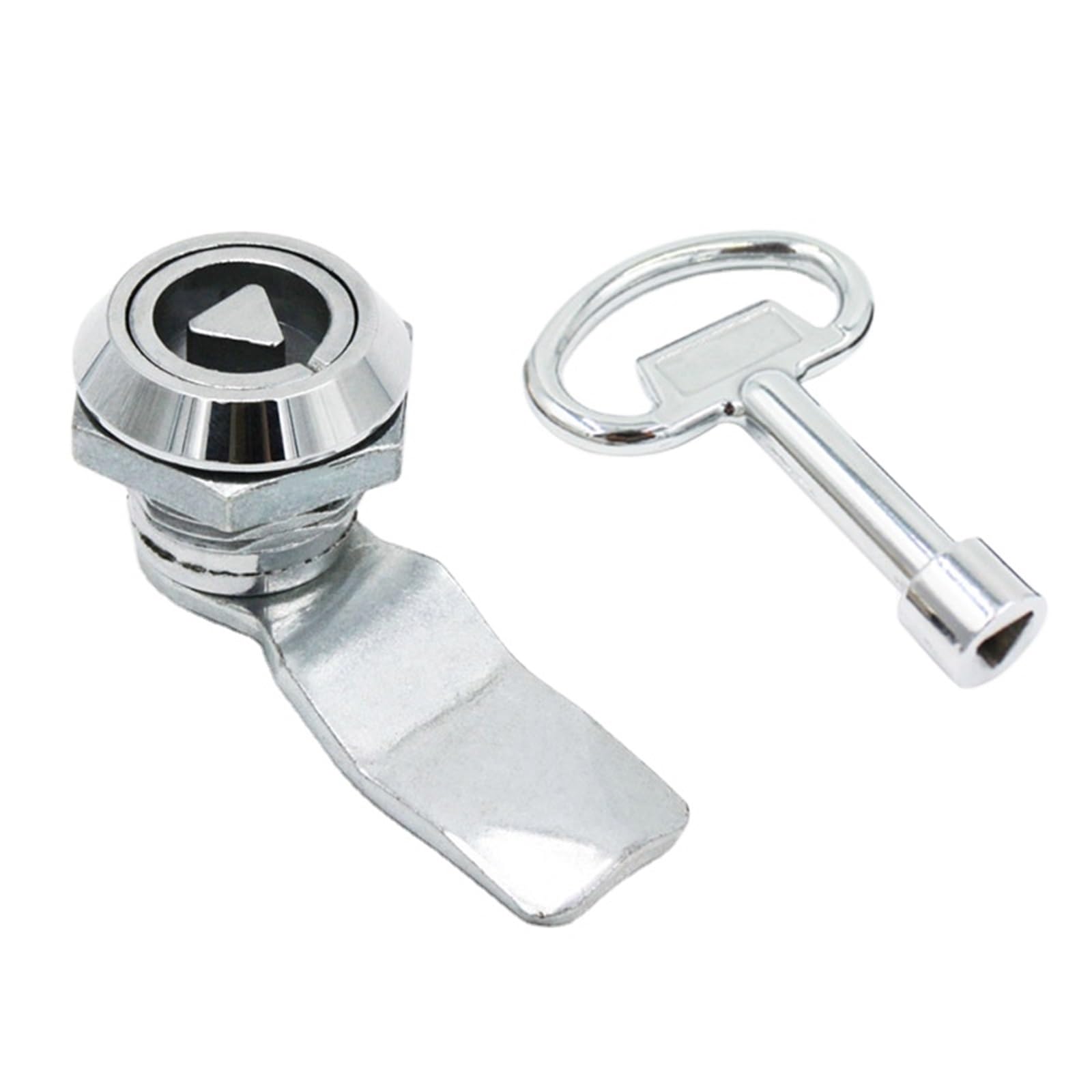 Cilindro Triangular Tubular, armario de llaves triangular, cerradura de leva plana pequeña, pestillo con llave cromada, cerradura de lengüeta A6301, 1 Uds.