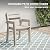 VICLLAX 7 Pieces Outdoor Dining Set, Patio Furniture Set of 6 Patio Stackable Dining Chairs and 47" Outdoor Metal Round Table with Storage Shelf for Lawn Yard, Sandshell Chairs and Sandshell Table