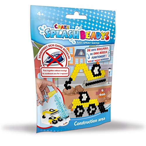 CRAZE Toys 17647 CRAZE SPLASH BEADYS Foilbag Starter Pack Set Steckperlen zum Basteln diverse Motive 17647, mehrfarbig