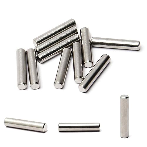 Miniatura 26 de MroMax 100 pasadores cilíndricos de acero inoxidable 304 M1.0.197 x 0.236 in, clavijas de soporte de estante para dispositivos metálicos