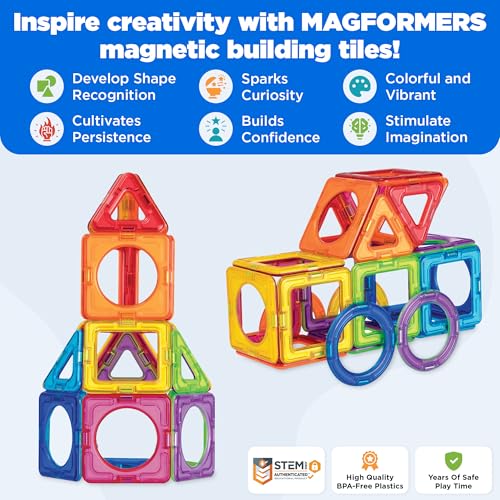Magformers Basic Plus 30 para mejorar la concentración de tus hijos sin usar pantallas 2