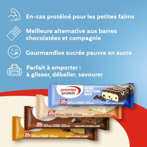 Premier Protein - High Protein Bar 50% - Multiflavourbox - 20x40g – vue 6