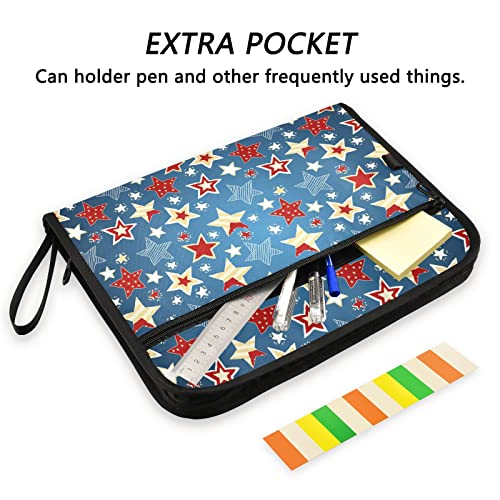 American Stars Flag Expanding File Folder For Documents A4 Letter Size Accordion File Organizer With Tabs 13 Pockets For Receipt Desk School Filing Cabinet #TOP2