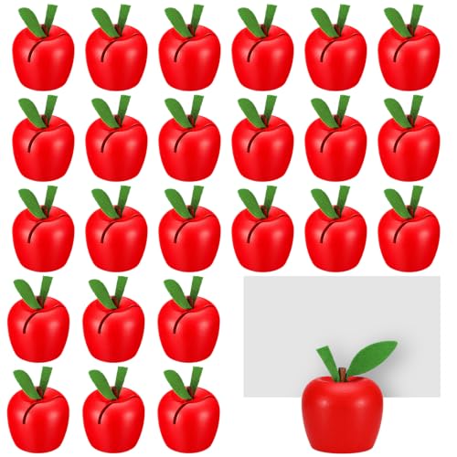 Image of Leinuosen 24 Pcs Red Apple Place Card Holders Resin Table Name Stand