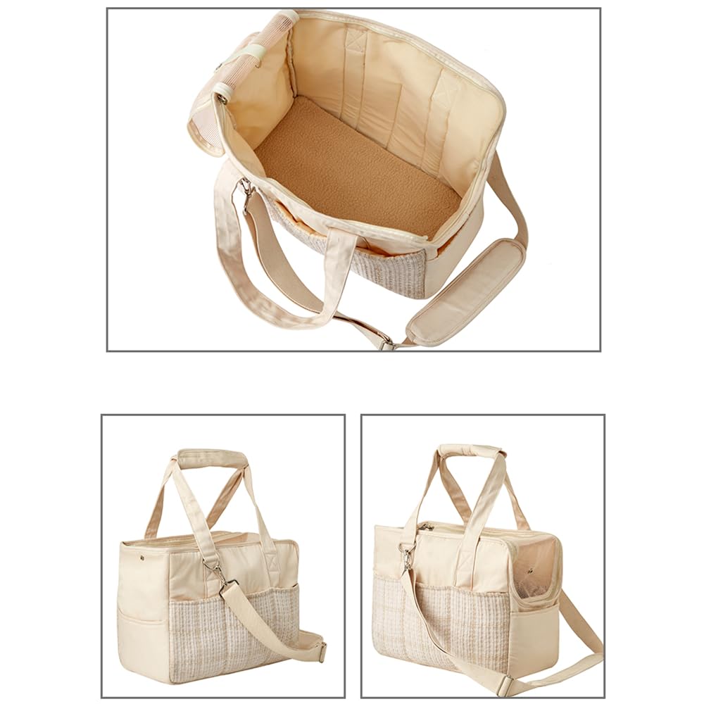Borsa Trasportino per Cani e Gatti fino a 5 kg – Borsa a Tracolla Traspirante Portatile Pieghevole Apertura Superiore, Trasportino Viaggio Elegante per Trasporto Animali Domestici, Airline Approvata