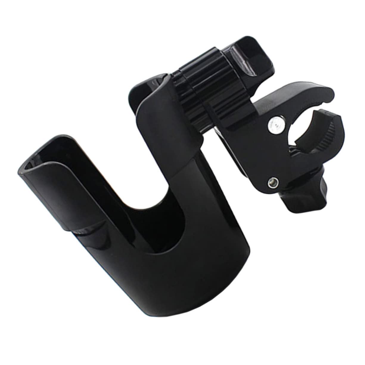 GARVALON Djustable Round Mouth Stroller Bottle Holder Bike Wheelchair Water Bottle Rack Easy Install for Handlebar