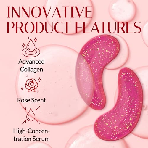 Azally Under Eye Patches For Dark Circles And Puffy Eyes: Collagen Eye Mask For Under Eye Bags And Wrinkles With Hyaluronic Acid Vitamin C & E And Rose Extract- Small Gifts For Women thumb #4