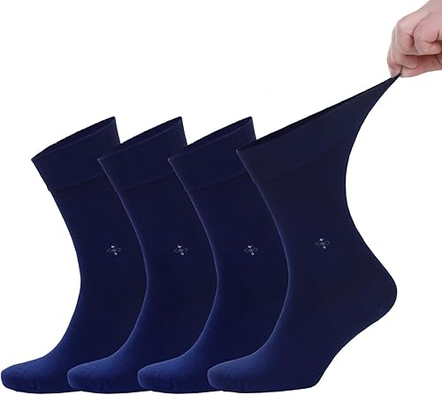 Miniatura 8 de Calcetines de vestir para diabéticos, cómodos y suaves, para hombres y mujeres, no restrictivos para facilitar la circulación, neuropatía y Negro 4