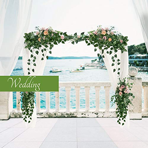 Yatim 78-Ft 12 Pack Silk Artificial Ivy Vines Leaf Garland Plants Hanging Wedding Garland Fake Foliage Flowers Home Kitchen Garden Office Wedding Wall Decor #TOP4