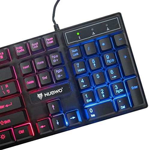 Image of NUBWO NKM-623 SAVITAR Gaming Keyboard and Mouse Wired Set (Black)