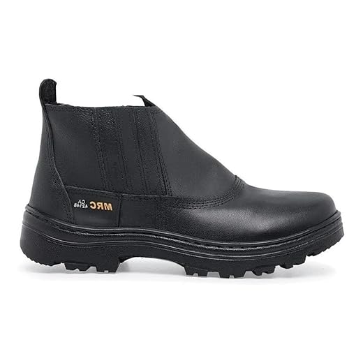 Bota De Segurança Masculino Couro Com Biqueira Elastico
