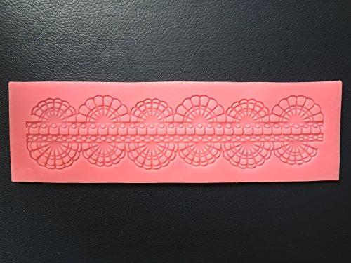 Anyana Set Of 3 Silicone Lace Mold, Embossing Lace Gumpaste Molds Edible Cake Lace Impression For Cupcake Decorating Flower Fondant Lace Mat Sugar Craft Decorations #TOP6