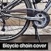 lamphle 1 Set Bike Chain Guard 40 T to 46 T, Universal Non-deformable Plastic Bike Chain Cover Protector Sprocket Cover Smooth Edge Easy to Install Bike Supplies Clear Black