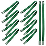 Hemobllo 10 Mini Bufandas Navideñas para Botella de Vino y Muñeca Bufandas Decorativas de Tela Doble Felpa Verde 15X30 CM para Manualidades y Detalles de Fiesta