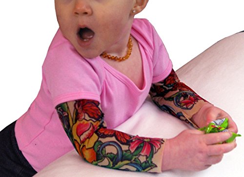 Wild Rose Baby Girls' Tattoo Sleeve Shirt, Butterfly, Pink, 12-18 Mos #TOP3