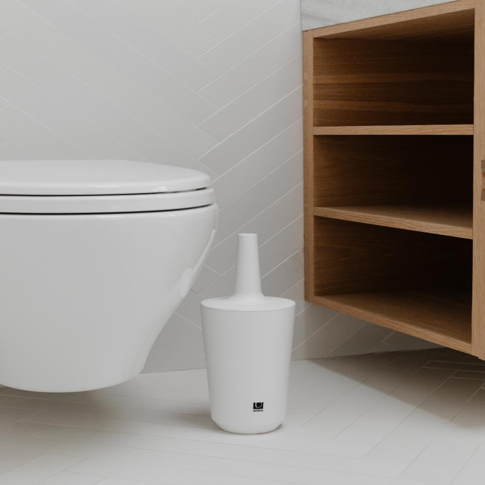 Umbra Corsa Scopino per wc, Melamina, Bianco