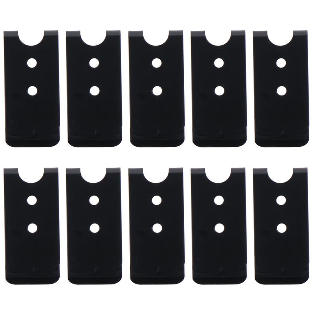 hobbyhub10 Pcs Metal Belt Clip Buckle,Black Mini Spring Buckle Hook witn Double Holes for Shoulder Bags,Crafts DIY