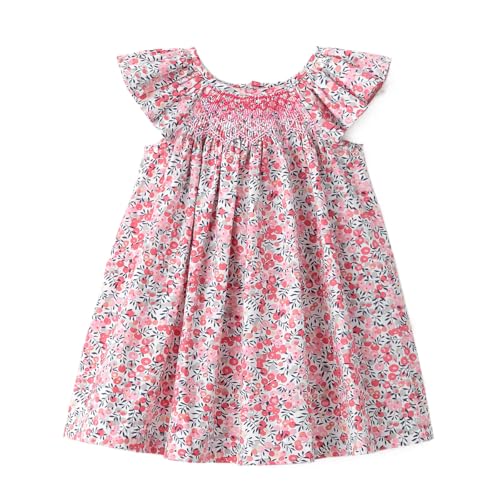Simplee kids Baby Girls Summer Casual Dresses Toddler Floral Print Sundress Princess Dress for 4T
