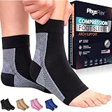 Compression Socks 20-30mmHg for Plantar Fasciitis, Achilles Tendonitis Relief - Ankle Compression Sleeve for Heel Spurs, Foot Swelling & Fatigue - Arch Support Brace for Everyday Use (1 Pair)