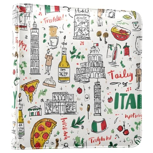 Photo Albums Self Adhesive DIY Scrapbook Album Italy Icons Hardcover PU Leather Photo Book 40 Pages Scrap Book Album Memory Book for Family Wedding Travel School miniatura 1