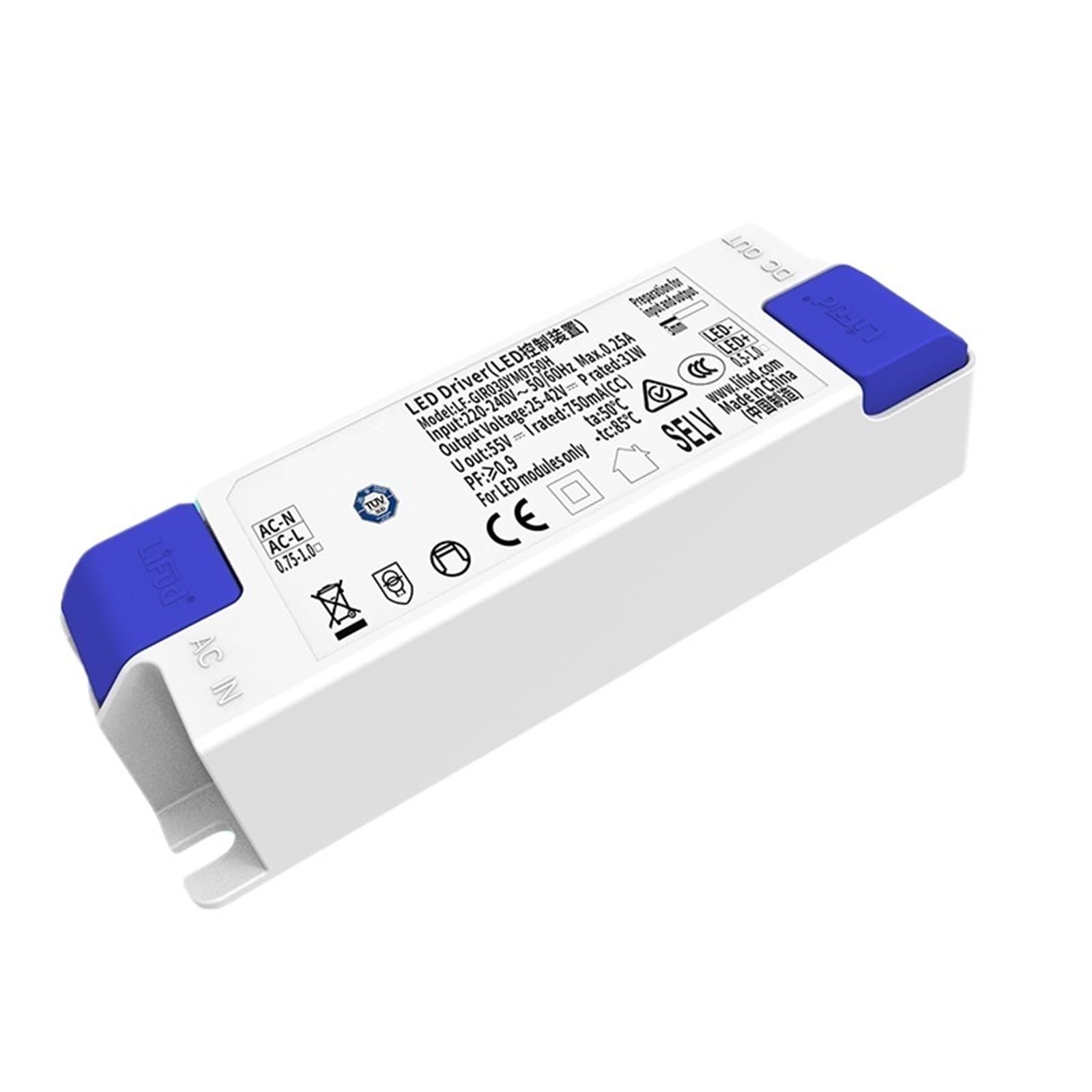 FCARUMIQP LED Driver 25-42V 30W 600mA 700mA LF-GIR030YM Power Supply Transformer AC220-240V Indoor Light GIF030YS600H