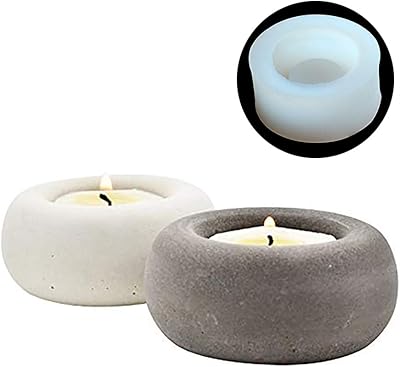 Nicole Silicone Mold Concrete Candlestick Mould Cement Candle Holder Home Crafts Decoration Tool