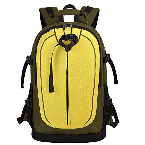 YWAWJ Camera Backpack Bag Professional For Mirrorless Camera Waterproof Men's and Large-capacity Camera Bag Camera Case Compatible for Camera and Lens Tripod Accessories (Color : Yellow)