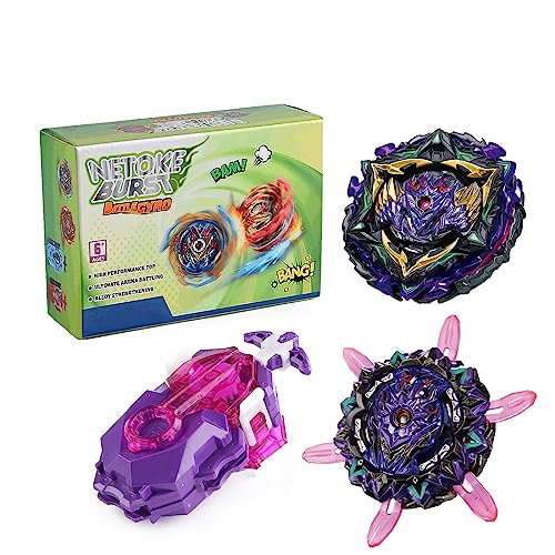 Netoke Peonzas Estadio Burst Conjunto, 4D Metal Fusion Peonzas, Juguetes Clásicos Regalo para Niños, Modelo: B-169+B-175